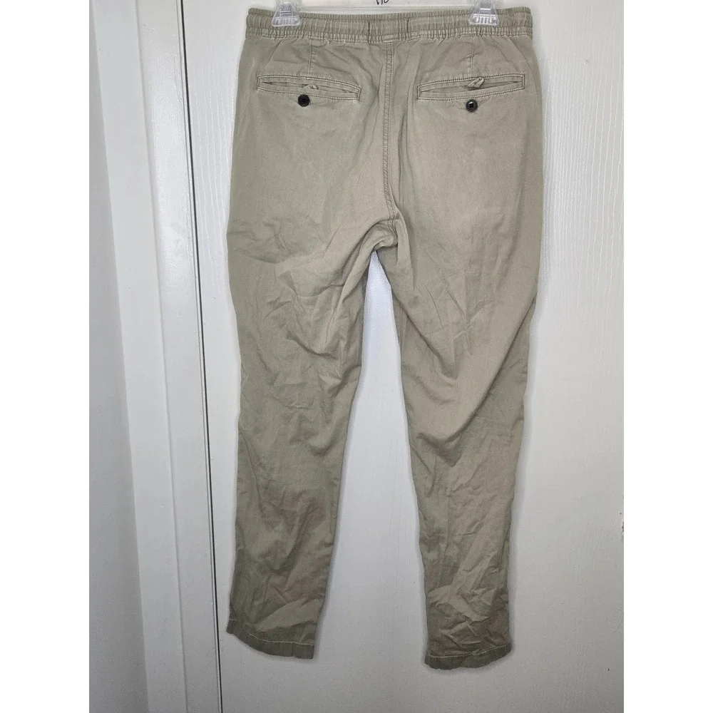 J.Crew Mercantile Flex Jogger Pants Mens Small Khaki Tan Elastic Waist Chinos